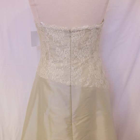 Jade by Jasmine Taffeta/Lace Strapless Gown NEW Sz. 10 - Picture 7 of 9